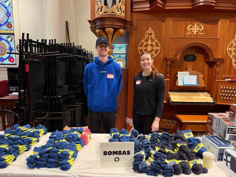 Bombas in action with Back on My Feet members